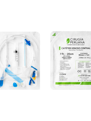 Cateter tres lumen 7fr x 20cm cirugia peruana